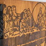 Wallity Nostalgic Scooter Escultura de pared Negro y Nogal